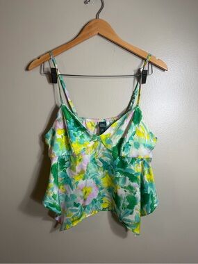 Wild Fable Floral Cami Top Flowey Lightweight Adjustable Straps Size M